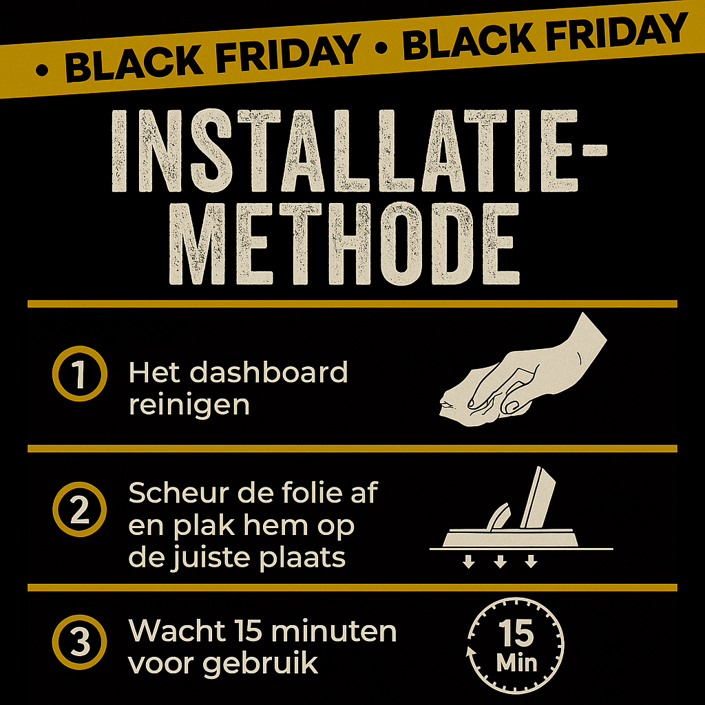 DashGrip™ Pro – Anti-Glij Navigatie & Telefoonhouder