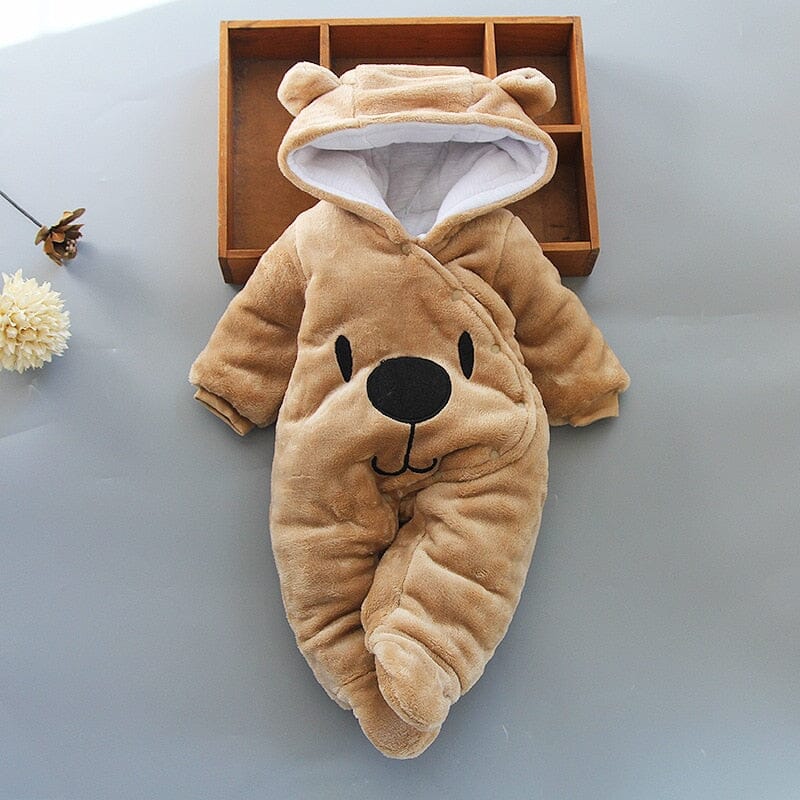 Fluffy Baby Romper Brown PillowNap
