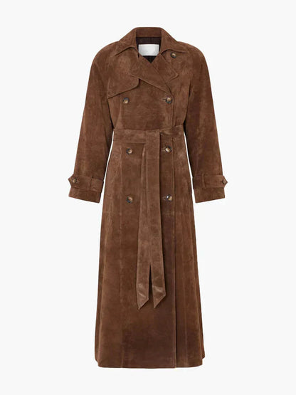 Sofie – Elegante Suède Trenchcoat voor Dames