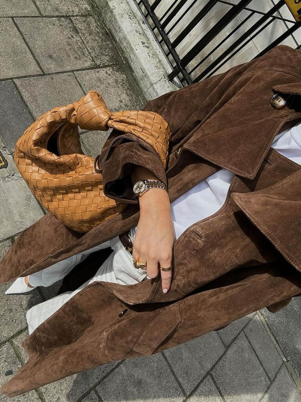 Sofie – Elegante Suède Trenchcoat voor Dames